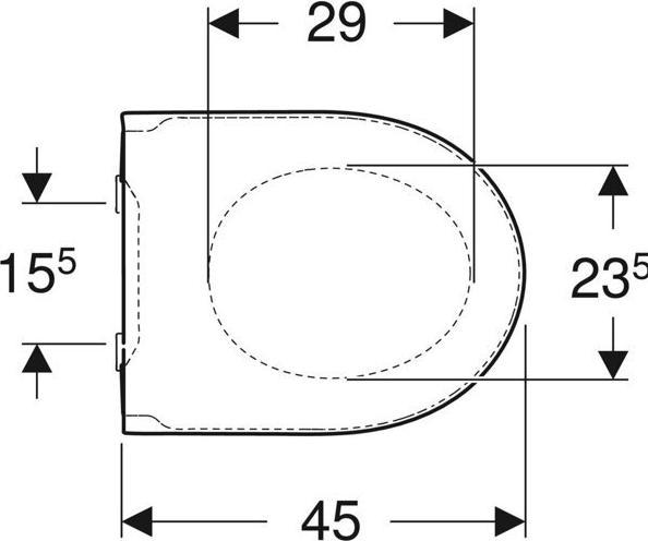 Image du produit Geberit 501660011 Siège de WC iCon, fixation par le haut