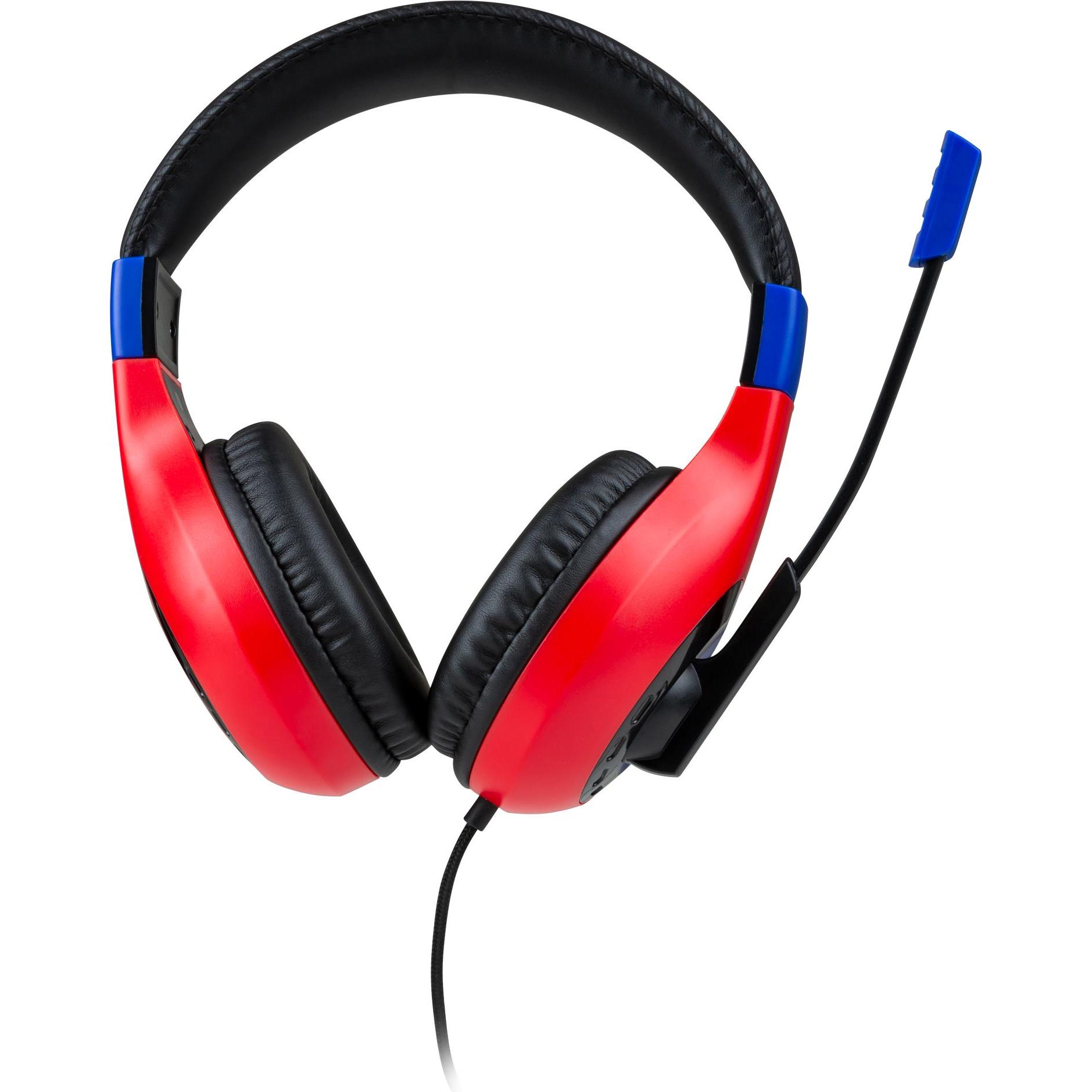 Thumbnail - Bigben Cuffie Stereo Gaming V1 Bicolor Mario Blu/Rosso Switch (Kabelgebunden), Gaming Headset, Schwarz, Blau, Rot