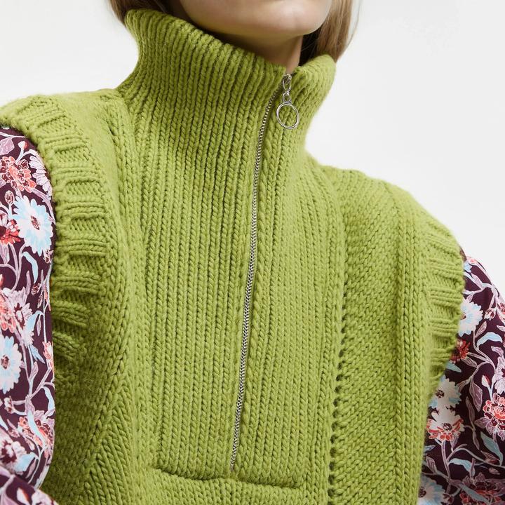 Produktbild La Redoute Collections Ärmelloser Pullover mit Trucker-Kragen (S)