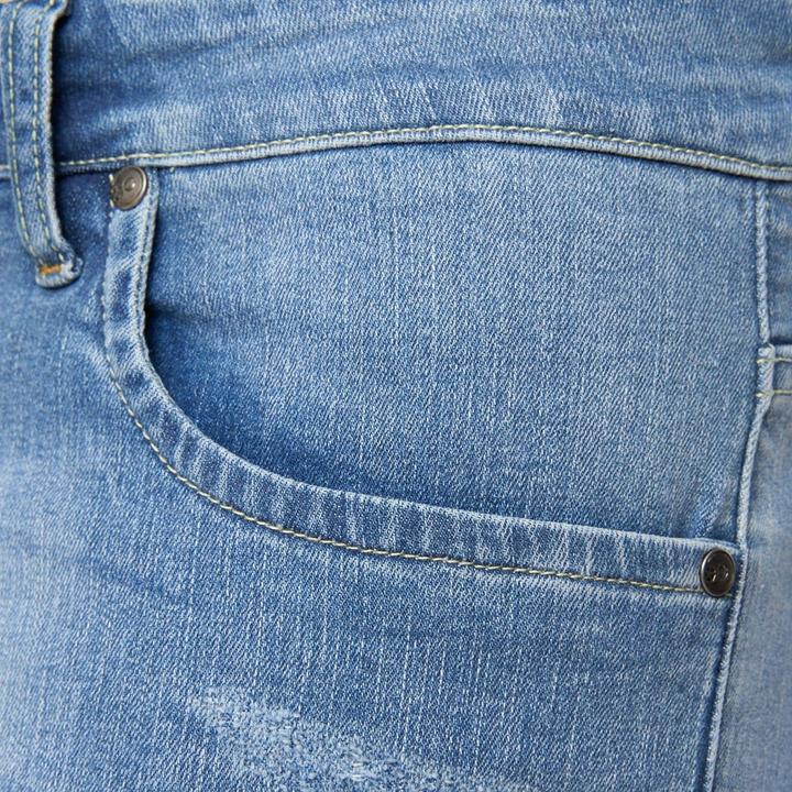 Actual product image Crosshatch Mens Riptrey Abraised Denim Scratch Shorts (36)