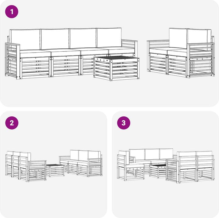 Produktbild vidaXL Outdoor-Sofa