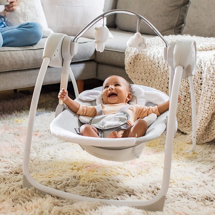 Actual product image Ingenuity Portable Baby Swing, Cuddle Lamb