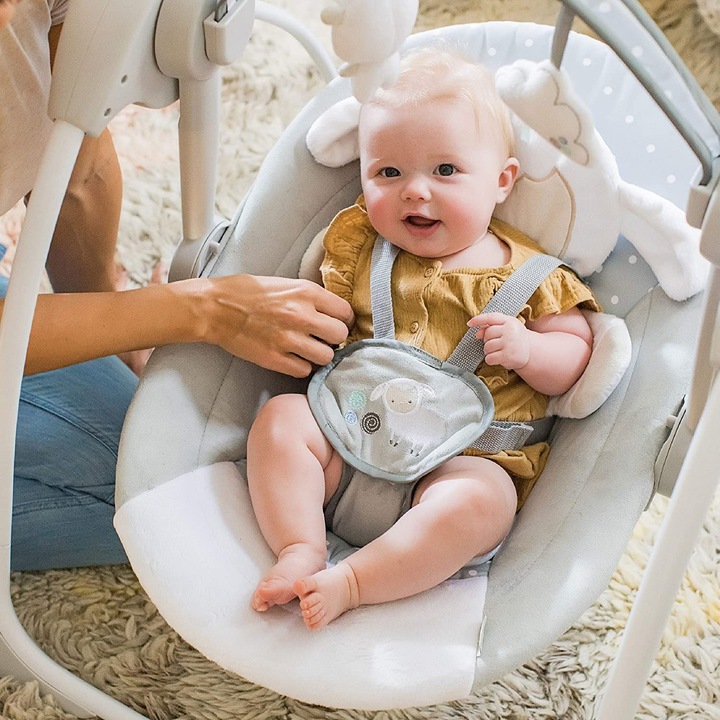 Actual product image Ingenuity Portable Baby Swing, Cuddle Lamb