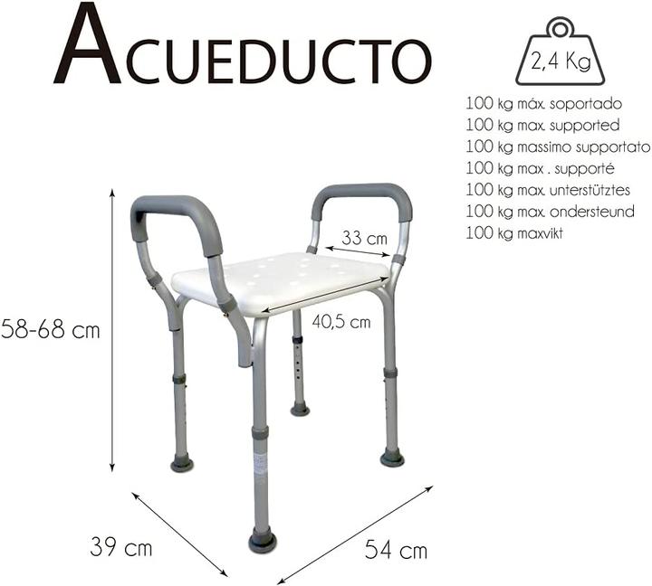 Produktbild Mobiclinic Duschstuhl (100 kg)