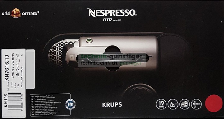 Produktbild Krups Nespresso Citiz & milk (NESPRESSO Original)