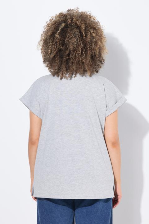 Immagine prodotto Ulla Popken T-shirt dal taglio oversize con scritta, scollo a girocollo e mezze maniche (62)