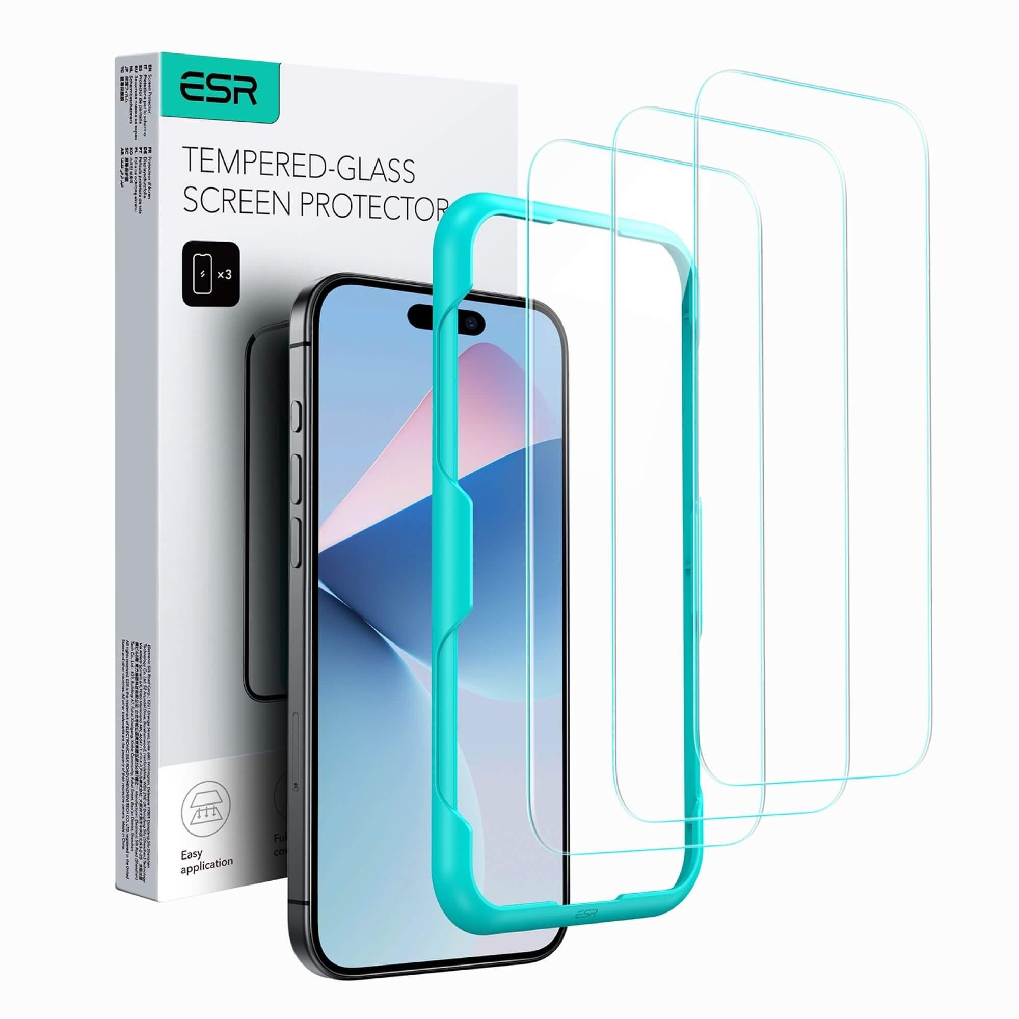 Thumbnail - ESR Tempered-Glass Displayschutz (1 Stück, Apple iPhone 16 Pro Max), Smartphone Schutzfolie