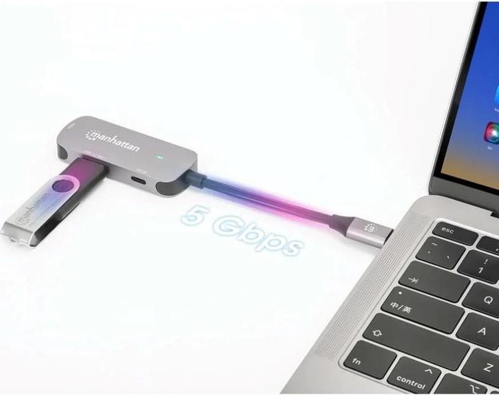 Produktbild Manhattan USB-C auf HDMI 3-in-1 Docking-Konverter mit Power Delivery (USB-C, 3 Ports)