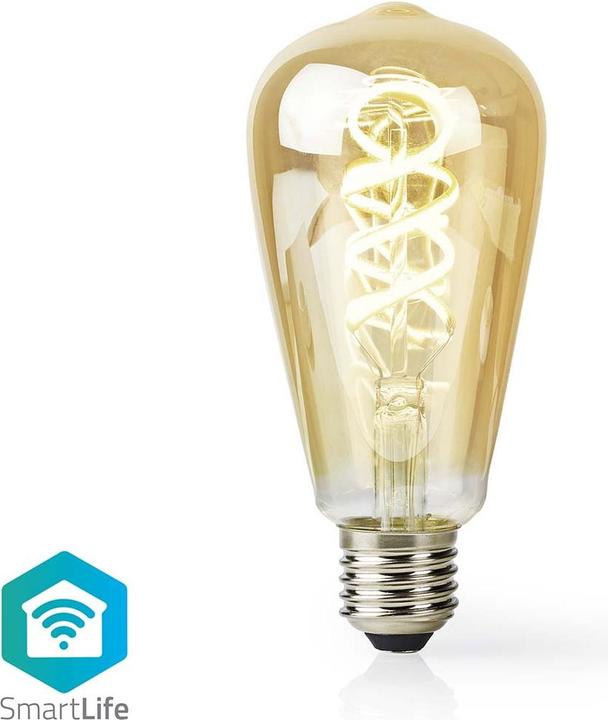 Produktbild Nedis SmartLife LED Filament Lampe | Wi-Fi | E27 | 360 lm | 4.9 W | Warm bis kühlen weiss | 1800 - 65 (E27, 360 lm, 1x)