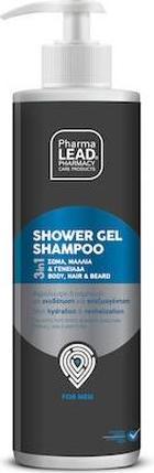 Pharmalead Vitorgan Pharmalead Men Duschgel Shampoo 3in1 für Körper, Haare und Bart 500ml (500 ml)