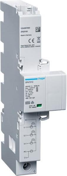 Hager Combination arrestor T1+T2+T3 4P SPA701Z Iimp 7.5kA TT/TNS