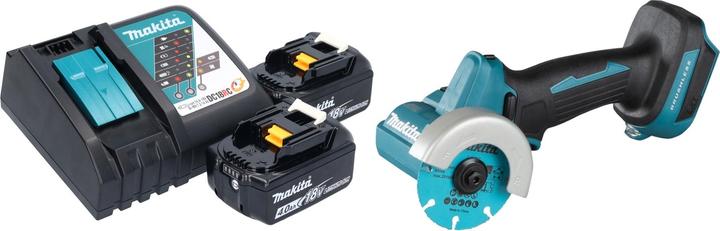 Produktbild Makita DMC 300 RM Akku Winkelschleifer 18 V 76 mm Brushless + 2x Akku 4,0 Ah + Ladegerät (76 mm)