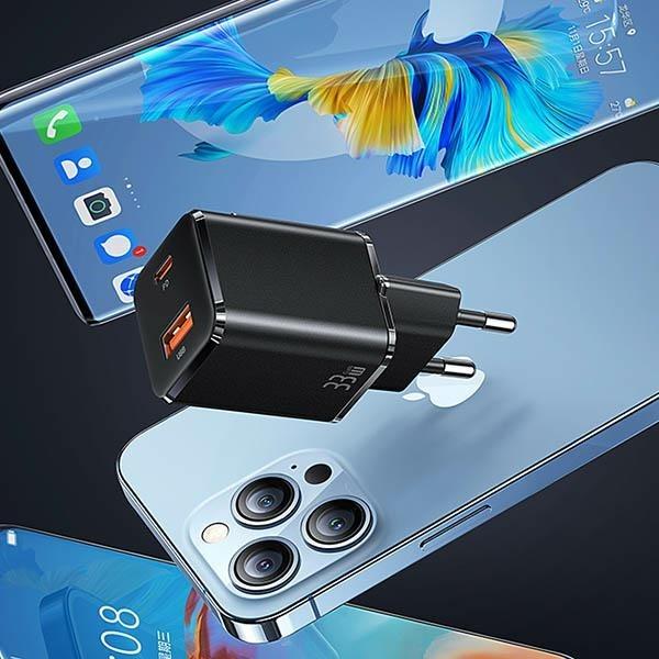Produktbild Usams Ladegerät für Us T43 1x USB-A 1x USB-C 3 A (USA800) (33 W)