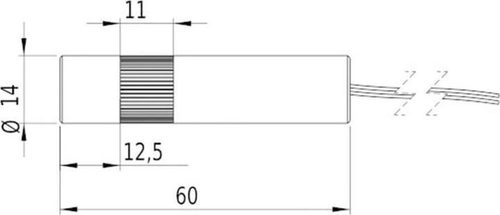Actual product image Picotronic Laser module line blue 5 mW LE405-5-5-F(14x60) (70112733) (Electronics kit)