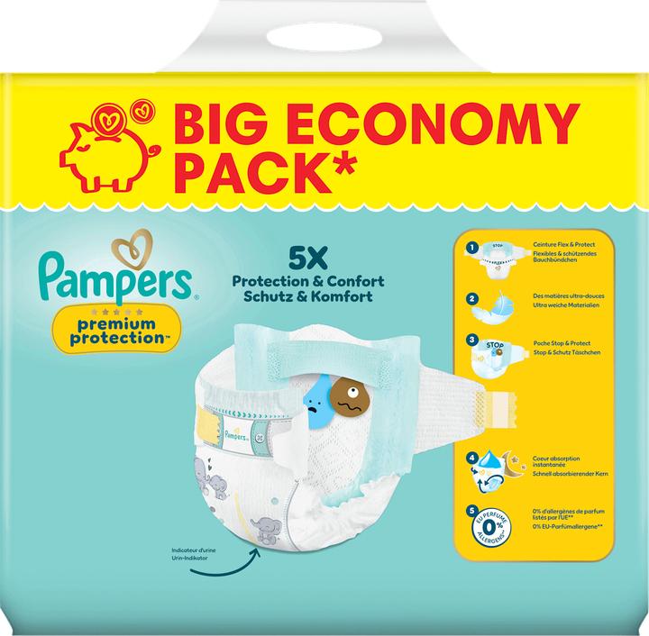 Produktbild Pampers Premium Protection (Gr. 4, Tragepack, 60 Stk.)