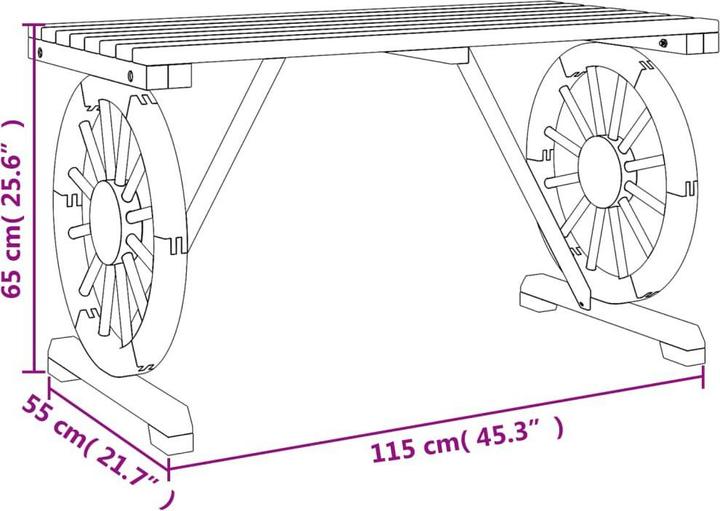 Produktbild vidaXL Gartentisch (55 cm)