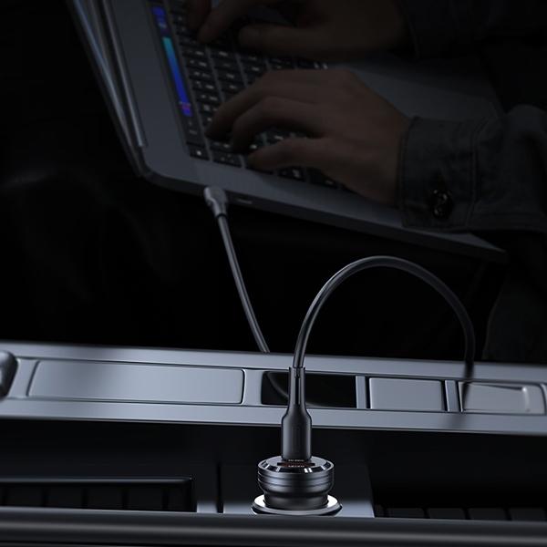 Produktbild Usams Ład. sam. C35 USB+USB-C 45W Fast Charge czarny/black CC175CC01 (US-CC175)