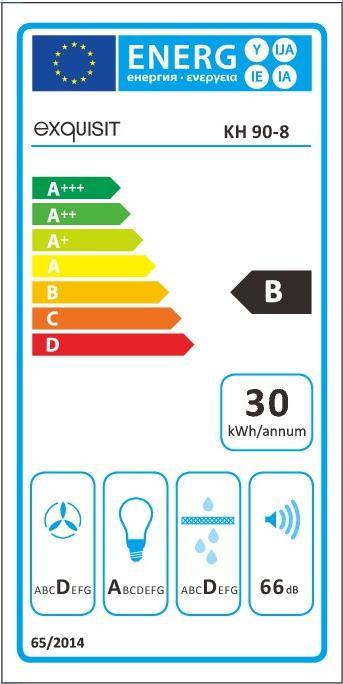 Label énergétique Exquisit KH 90-8 Grands appareils