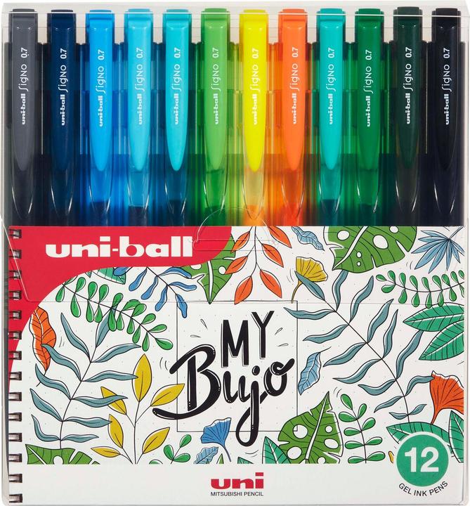 Actual product image Uni-ball Gel pen UMB-155N No specification, 12 pieces (Aquamarine, Black, Blue-black, dark yellow-green, Green, Grey, Light blue, Lime green, Orange, Sky blue, Turquoise, Yellow, 12x)