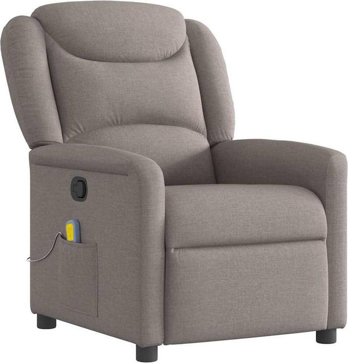 Immagine prodotto VidaXL Poltrona massaggiante elettrica in tessuto color tortora