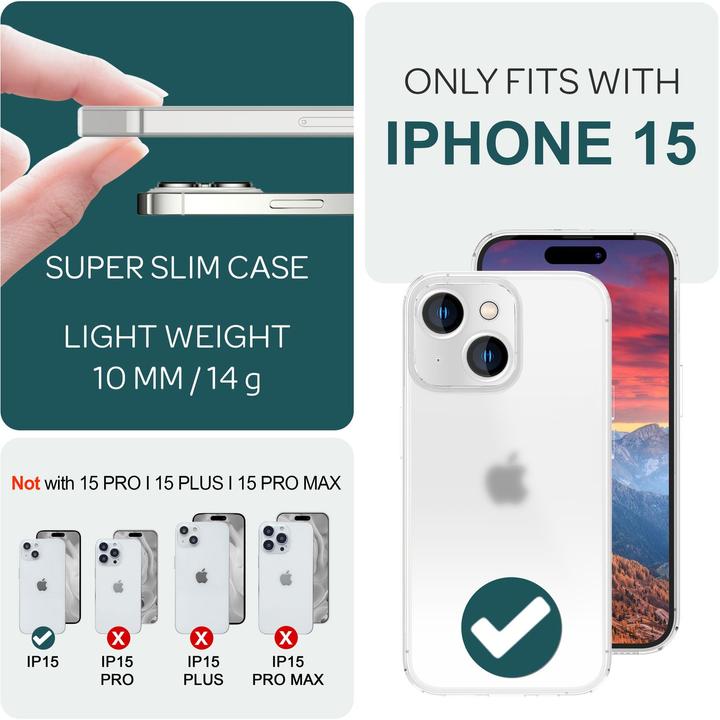 Actual product image Nalia Extremely Thin 0.3mm Matt Hardcase (Apple iPhone 15)