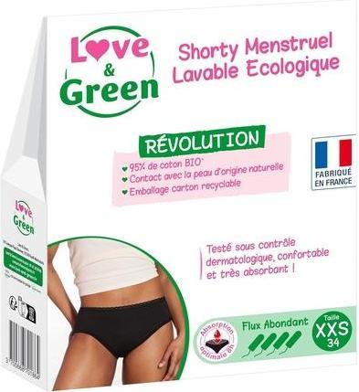 Image du produit Love & Green Culotte menstruelle lavable écologique taille 2XS (2)