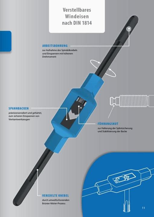 Produktbild GSR Verstellbares Windeisen Silver Nr.4 L=480mm, Zinkdruckguss Zamak 5 DIN1814