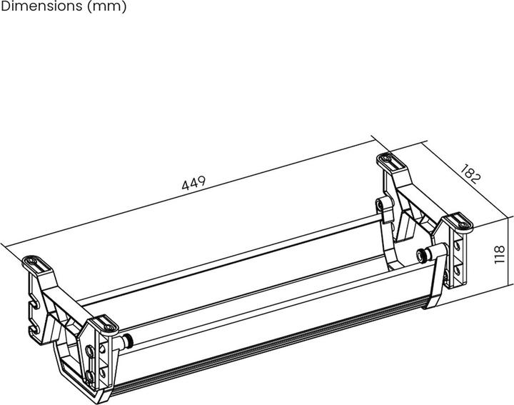 Produktbild Roline Untertisch-Kabelkanal 449mm schw (Kabelkanal, 44.90 cm)