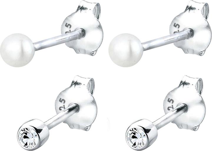 Immagine prodotto Elli Orecchini di base, perla, orecchini di perla (Cristallo di vetro, Argento 925, Perle coltivate d'acqua dolce)