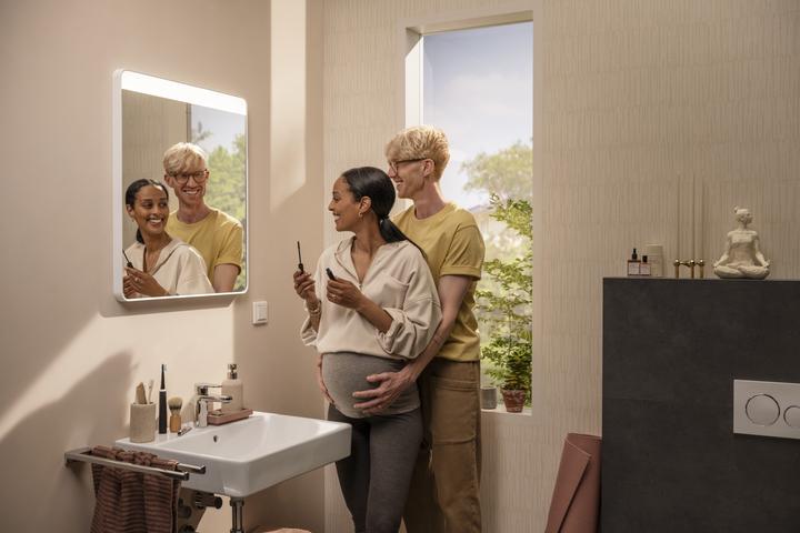 Productafbeelding hansgrohe Xarita Lite Q Spiegel, horizontale LED-Belechtung, 600x30x700mm, Wandschalter