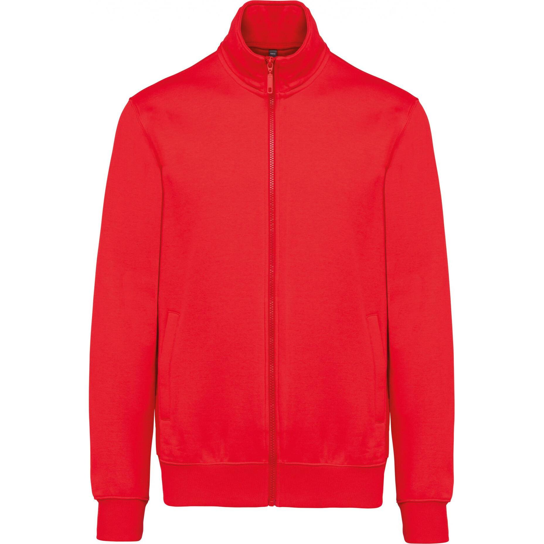 Kariban, Herren, Jacke, Jacke aus angerautem Fleece (XXL), Rot, XXL