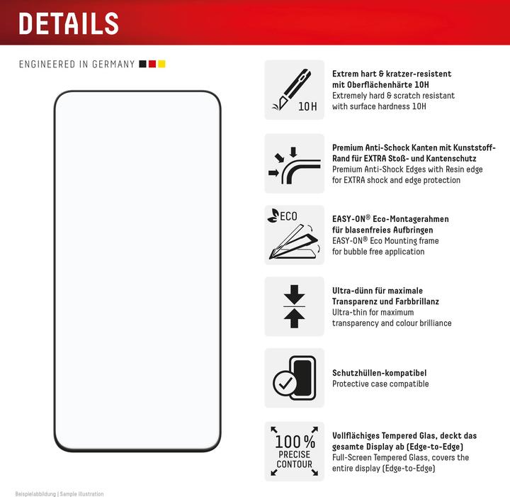 Produktbild Displex Premium Glass, Full Cover Panzerglas (1 Stück, Samsung Galaxy S24 FE, Samsung Galaxy S25 FE)