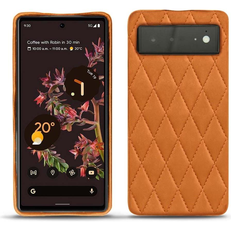 Thumbnail - Noreve Lederschutzhülle (Google Pixel 6), Smartphone Hülle, Orange