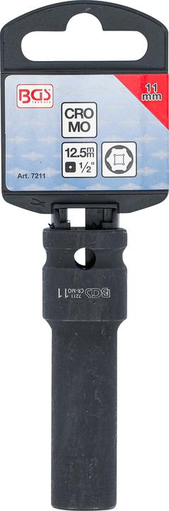 Produktbild BGS Kraft-Steckschlüssel-Einsatz Sechskant, tief | Antrieb Innenvierkant 12,5 mm (1/2") | SW 11 mm (11 mm)