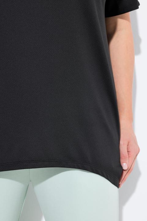Actual product image Ulla Popken Quick Drying Pointed Hem Stretch Fit Tee (50, 52)