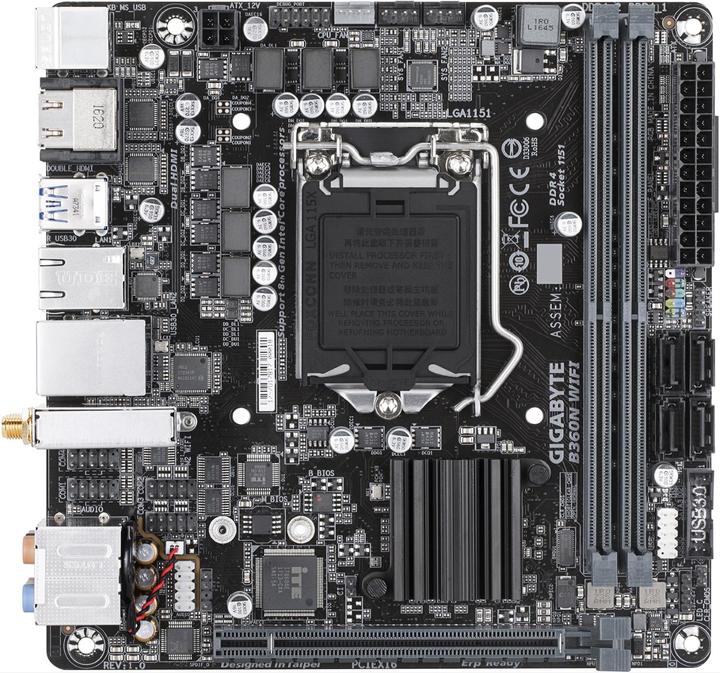 Image du produit Gigabyte B360N WIFI (LGA 1151, Intel B360 Express, Mini-ITX)
