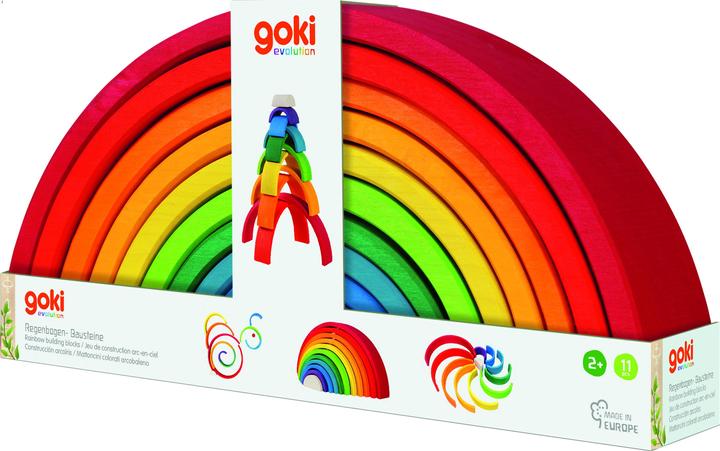 Actual product image Goki Blocks rainbow