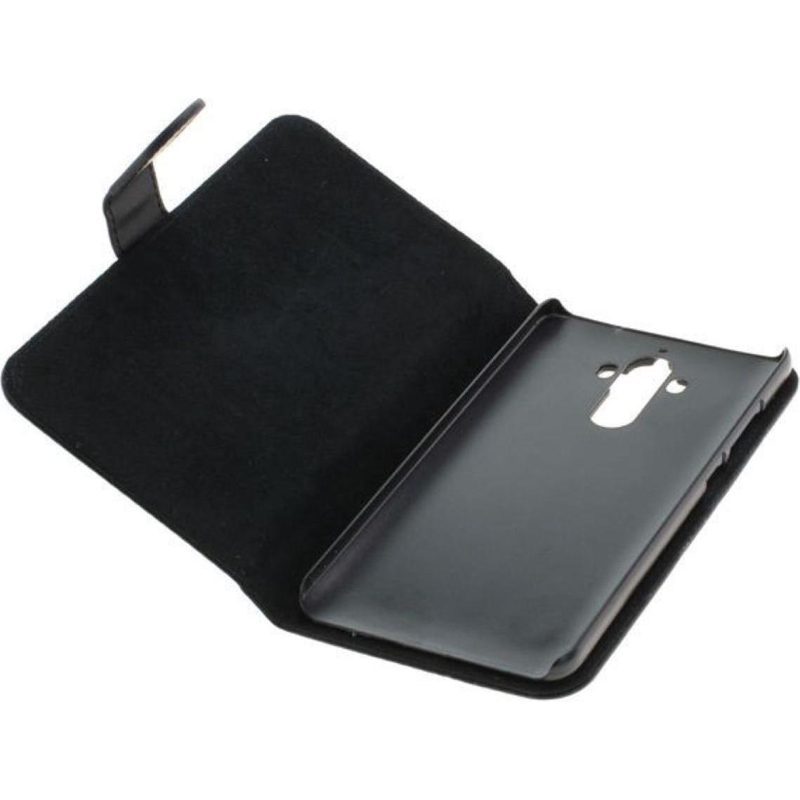 König Design Klapp Tasche Case Hülle Kunstleder für Handy Huawei Mate 9 Bookstyle Schwarz Neu (Huawei Mate 9), Smartphon...
