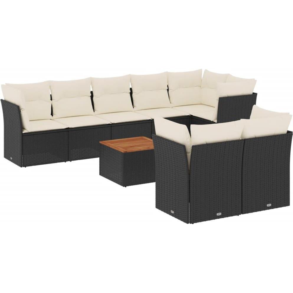 VidaXL, Gartenlounge, 10-tlg. Garten-Lounge-Set mit Kissen