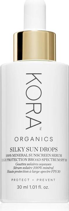 Kora Organics Silky Sundrops Siero di protezione solare 100% minerale (Crema solare viso, SPF 30, 30 ml)