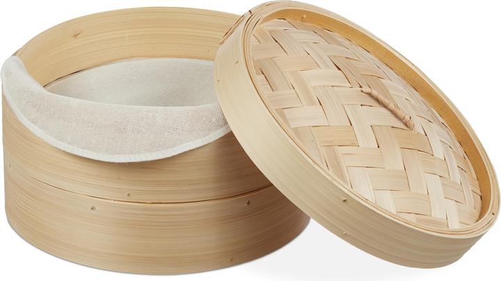 Immagine prodotto Relaxdays Vaporiera Cinese (26 cm, Materiale vegetale)