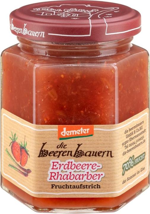 Immagine prodotto Die Beerenbauern Crema spalmabile alle fragole e al rabarbaro DEMETER (200 g)