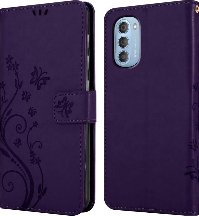 Produktbild Cadorabo Flower Book Hülle (Motorola Moto G51 5G)