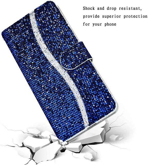Actual product image MU Style Leather Glitter Cover with Stripes (Samsung Galaxy S22+)