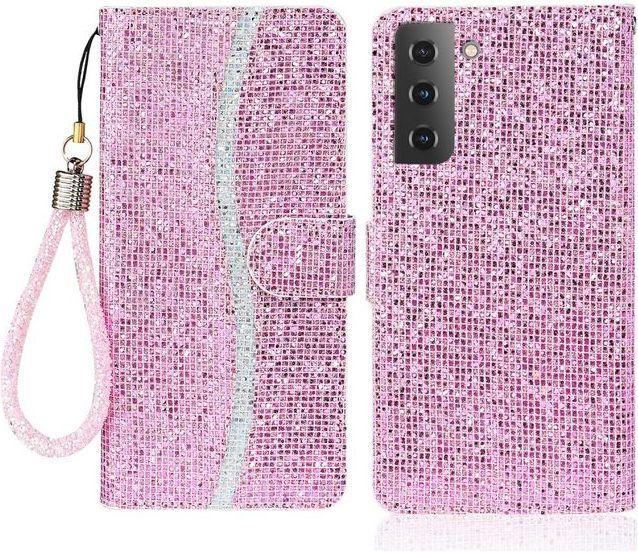 Actual product image MU Style Leather Glitter Cover with Stripes (Samsung Galaxy S22+)