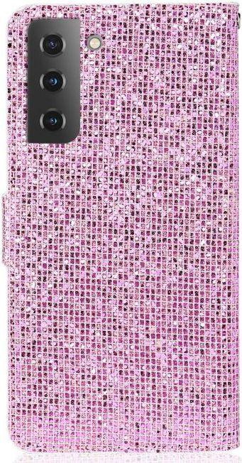 Actual product image MU Style Leather Glitter Cover with Stripes (Samsung Galaxy S22+)