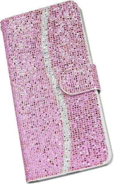 Actual product image MU Style Leather Glitter Cover with Stripes (Samsung Galaxy S22+)