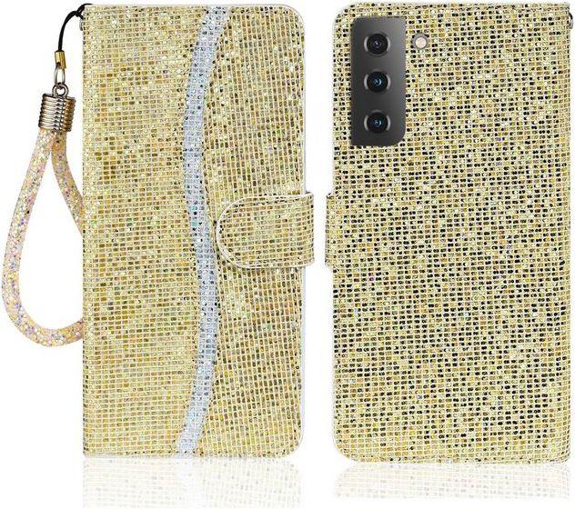 MU Style Leather Glitter Cover with Stripes (Samsung Galaxy S22+)
