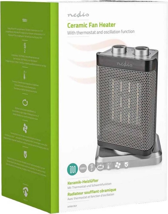 Immagine prodotto Nedis Termoventilatore compatto in ceramica (1500 W)
