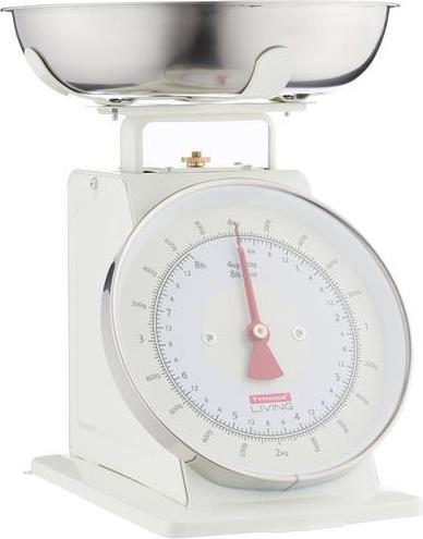 Image du produit Typhoon Living Kitchen Échelles de pesée avec bol en acier inoxydable, 15 x 26 x 22 cm, crème
